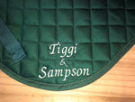 Personalised Embroidered Pony, Cob or Full Numnah in a variety of colours