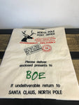Personalised Santa Christmas Sack Present Gift Drawstring Bag Cotton natural reusable Xmas