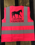 High visibility young rider safety vest