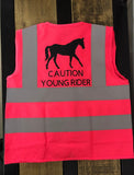 High visibility young rider safety vest