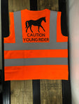 High visibility young rider safety vest