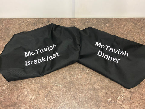 Personalised Embroidered Corner Manger Feed bucket covers in a variety of colours