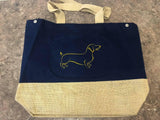 Canvas & Jute Dachshund Sausage Dog Shopper