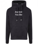 Personalised text Snuggly hoodie any text/message/initial.