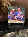 Rustic Family Photo Rock Slate 19x19cm