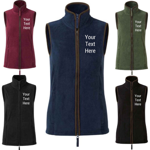 Personalised chest pocket country gilet