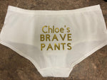 Personalised Kids PANTS - any text you like humorous, funny, courage, fun