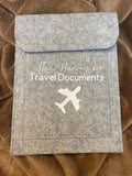 Personalised travel pouch for all your documents and passports